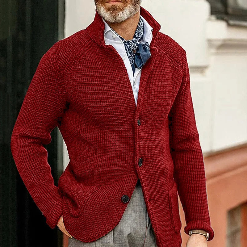 Cardigan en maille avec col montant