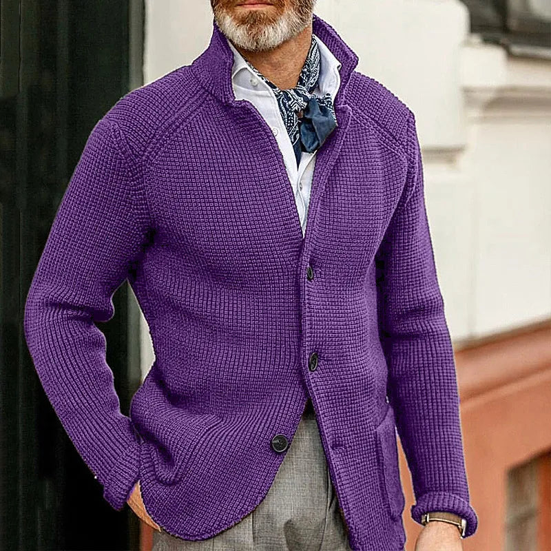 Cardigan en maille avec col montant