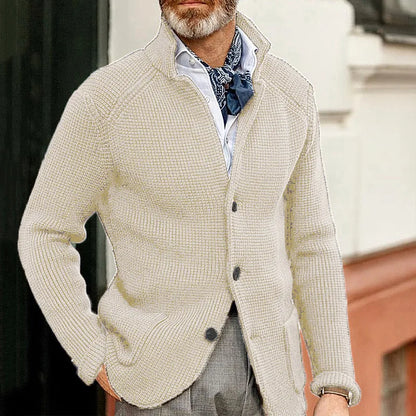 Cardigan en maille avec col montant